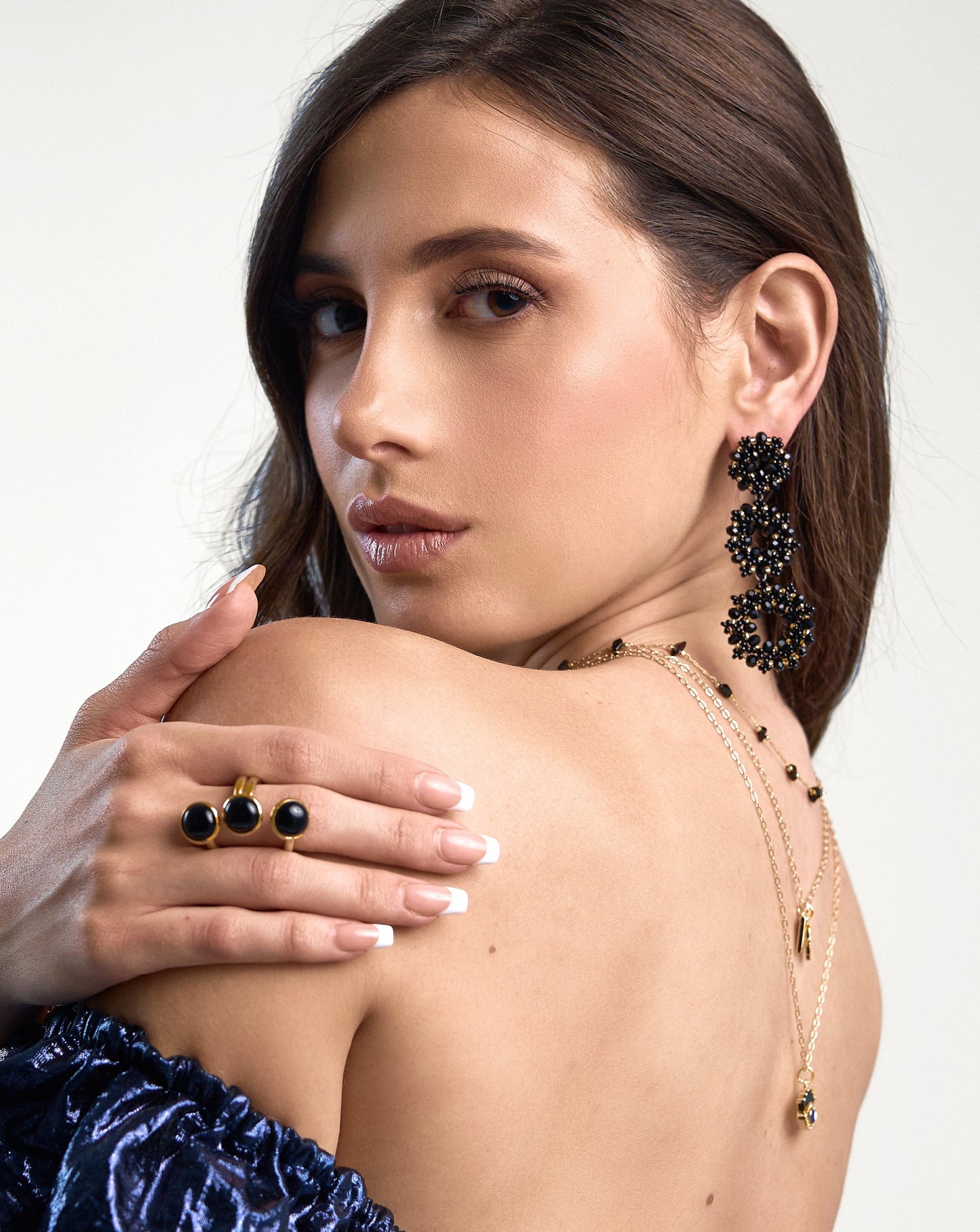 Black Crystal Earrings