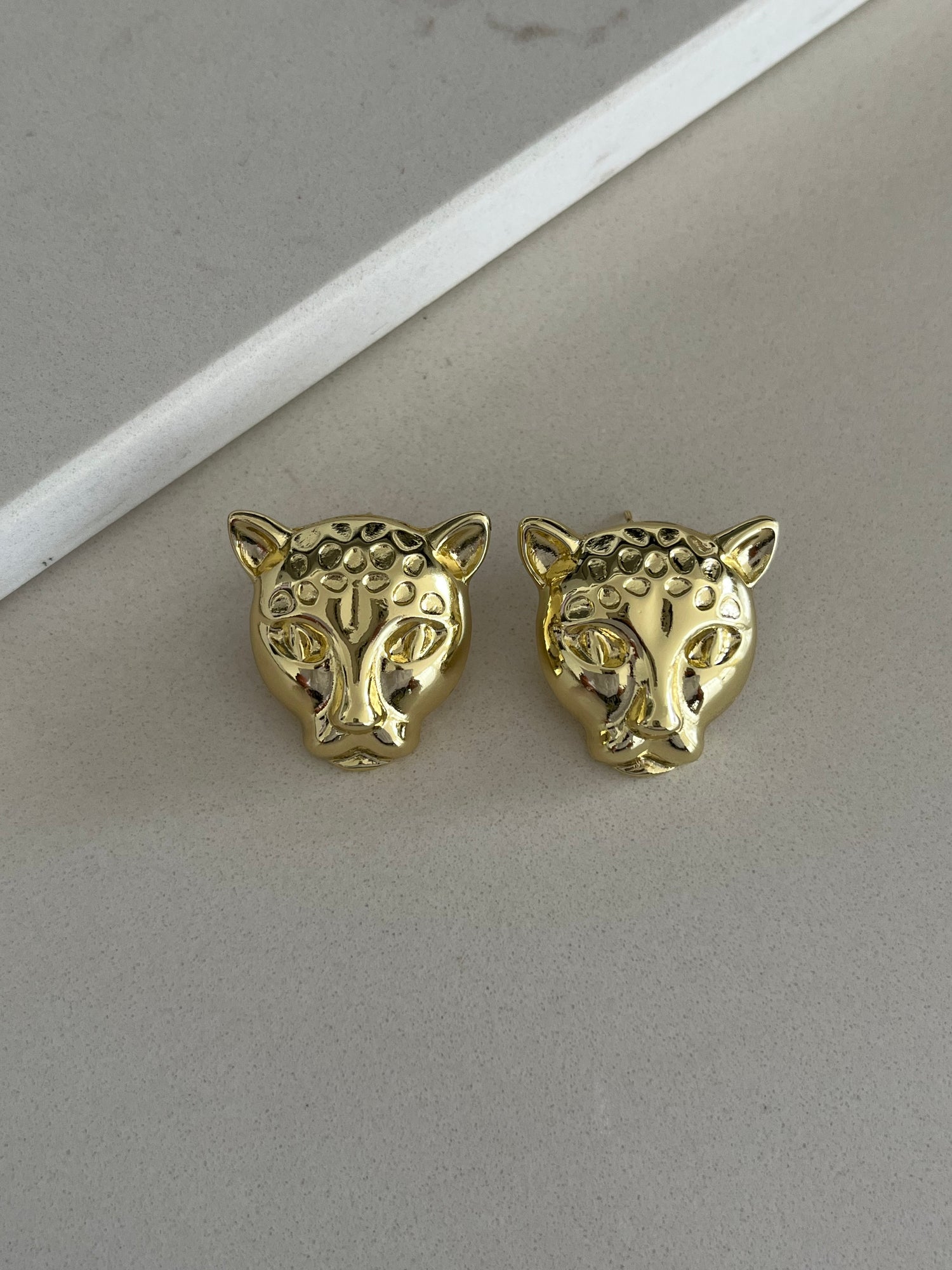 Minimalist Gold Leopard Studs – Luxury & Confidence in One