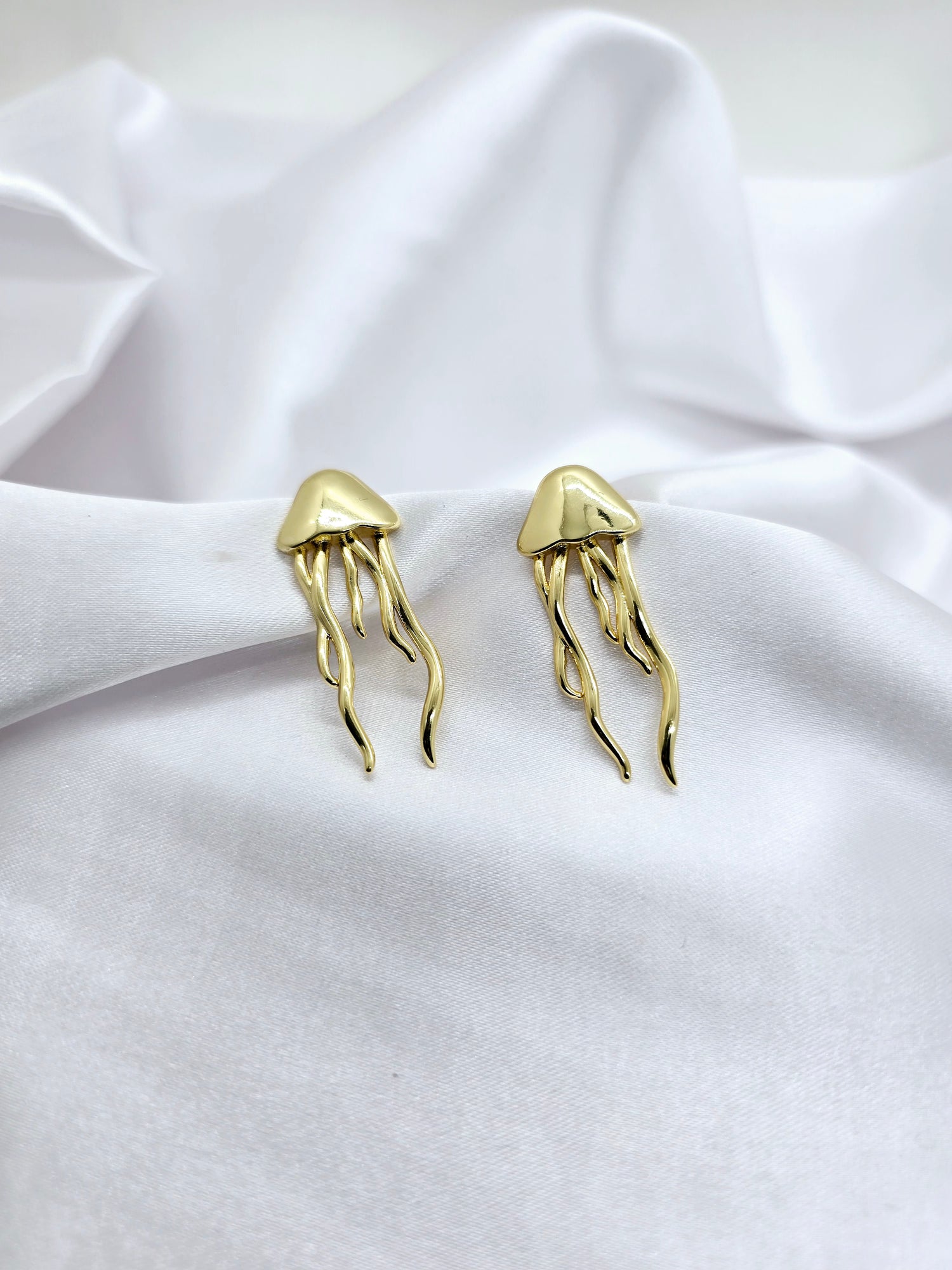 Tiny Gold Jellyfish Studs – Perfect for Everyday Wear