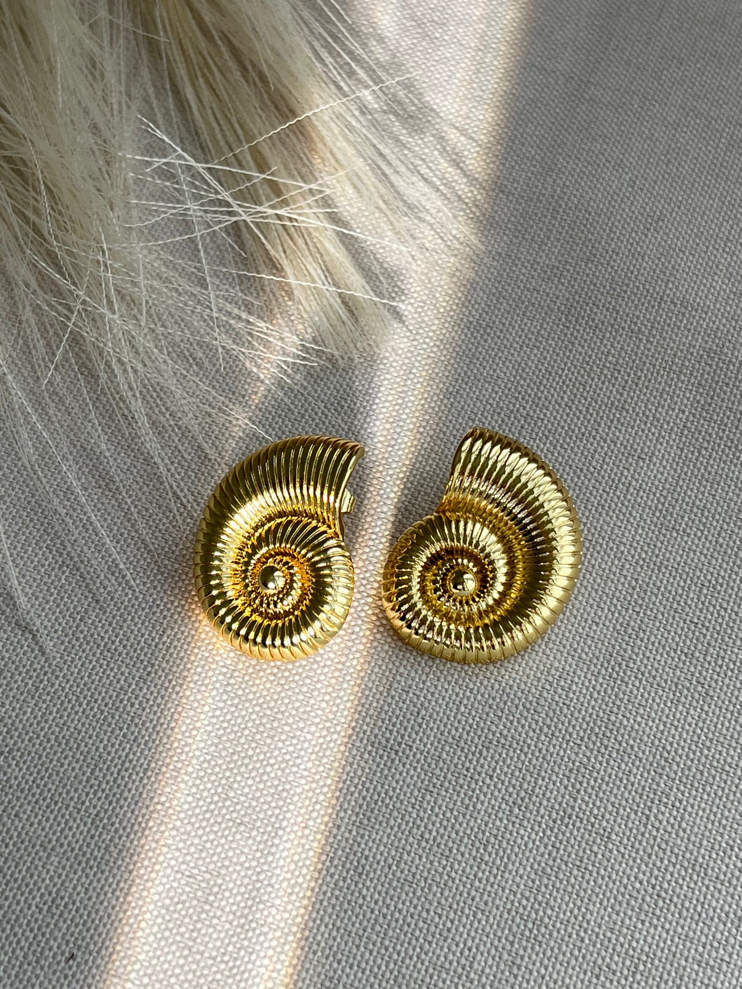 Tiny Gold Seashell Studs – Perfect for Everyday Wear